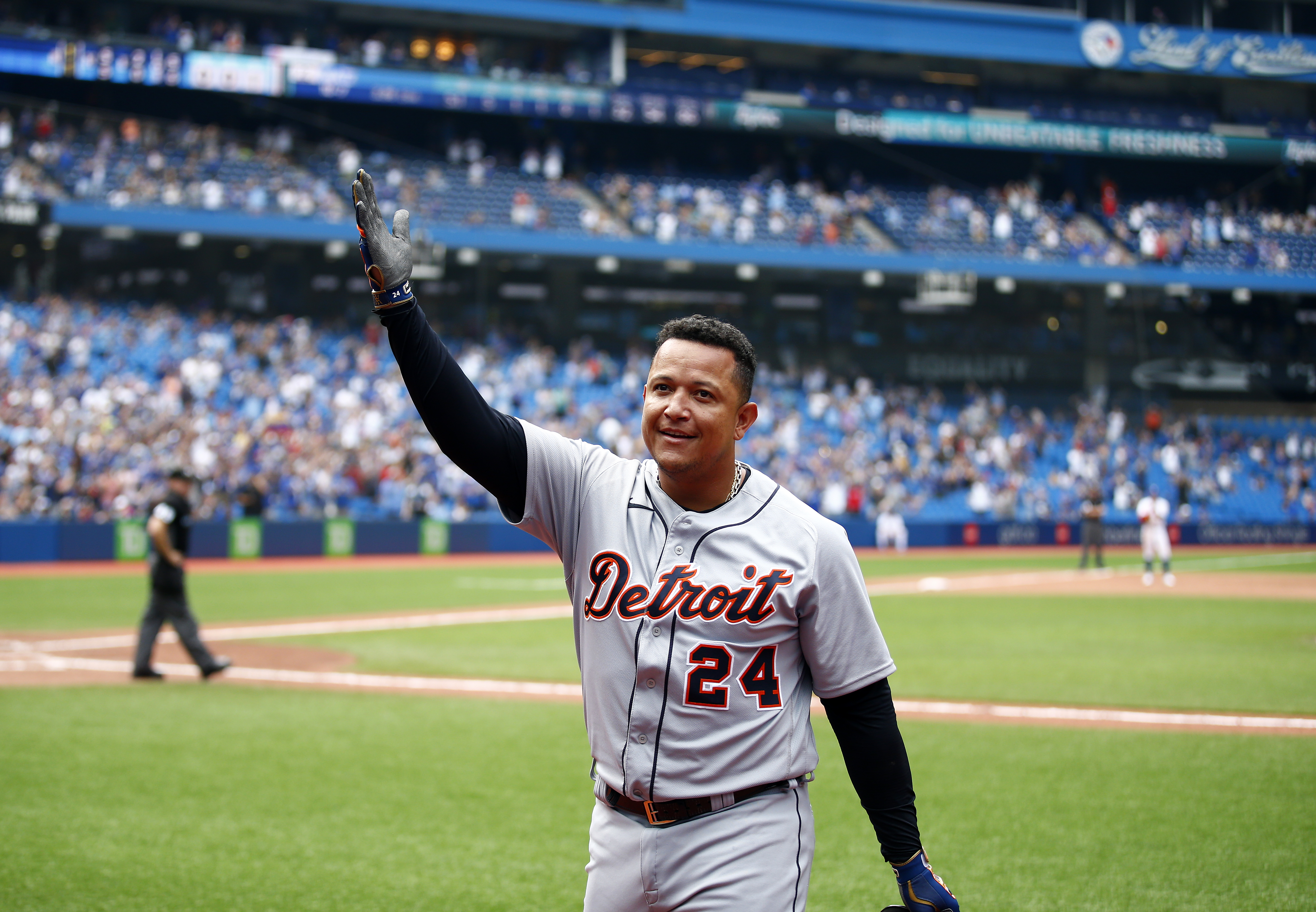 Miguel Cabrera's first career hit was a walk-off home run, because of  course it was