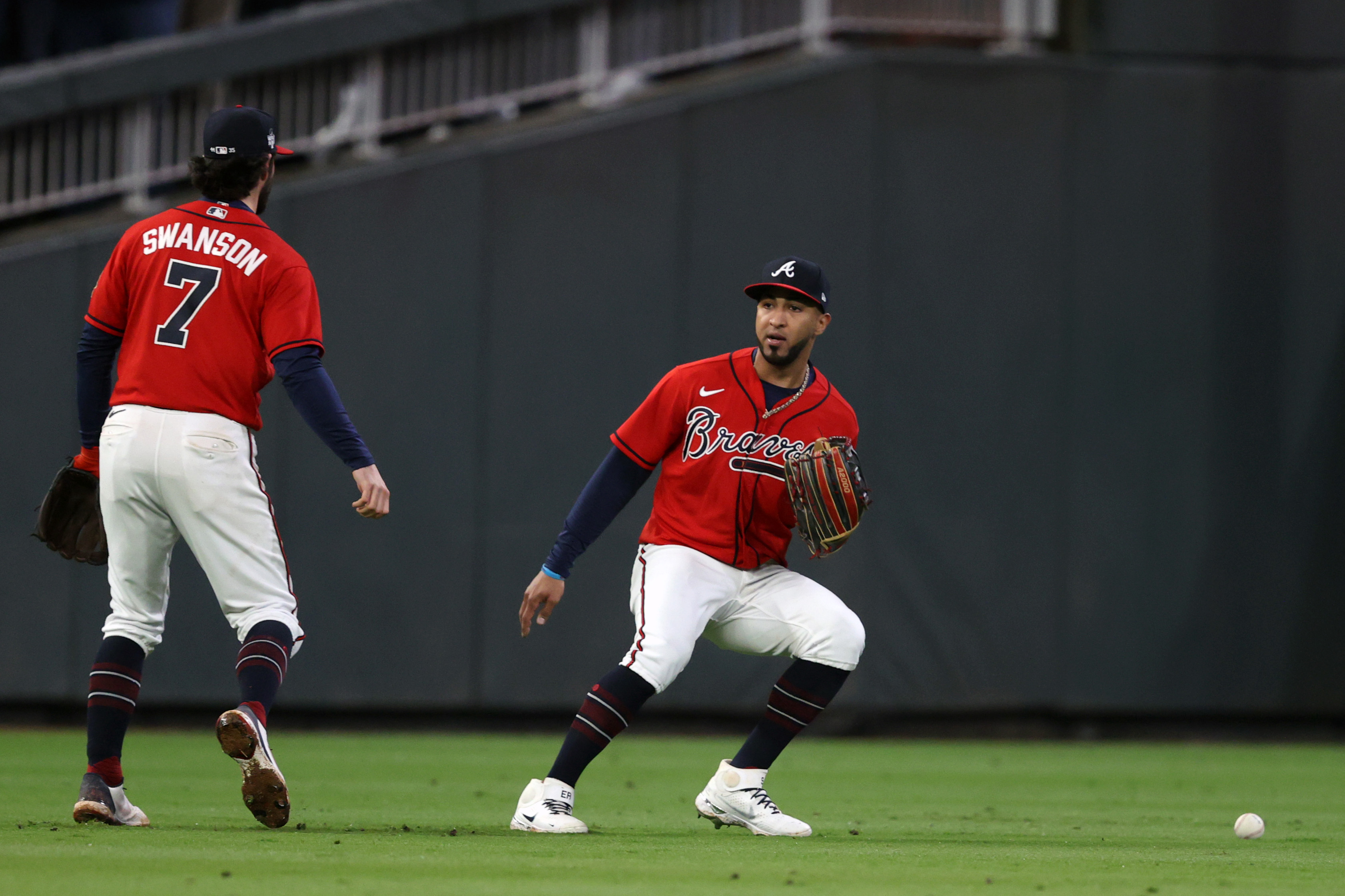 Phoenix, United States. 03rd June, 2023. Atlanta Braves left fielder Eddie  Rosario (8) triples during a MLB game against the Arizona Diamondbacks,  Saturday, Jun 3, 2023, at Chase Field in Phoenix, AZ.