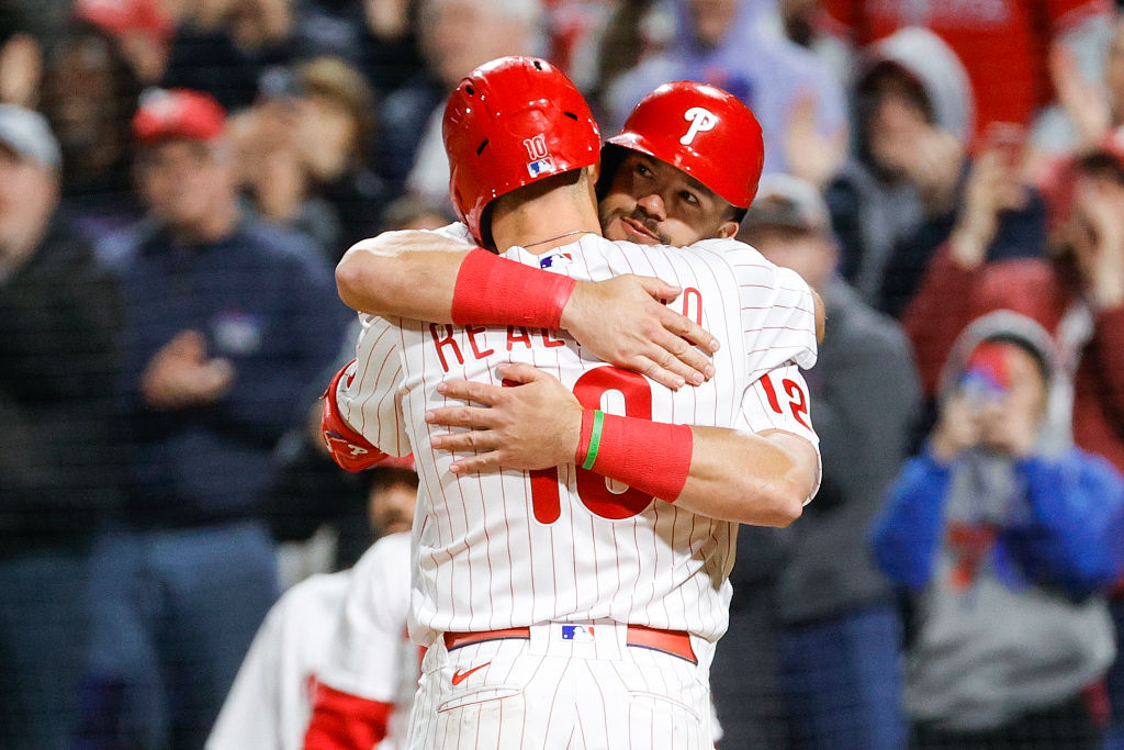 Photos of Phillies clinching a playoff berth