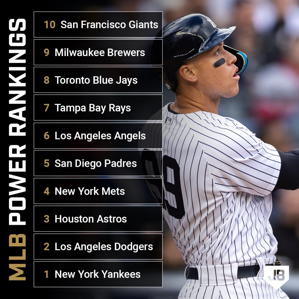 MLB Power Rankings There's a New Best Team in Baseball Just Baseball