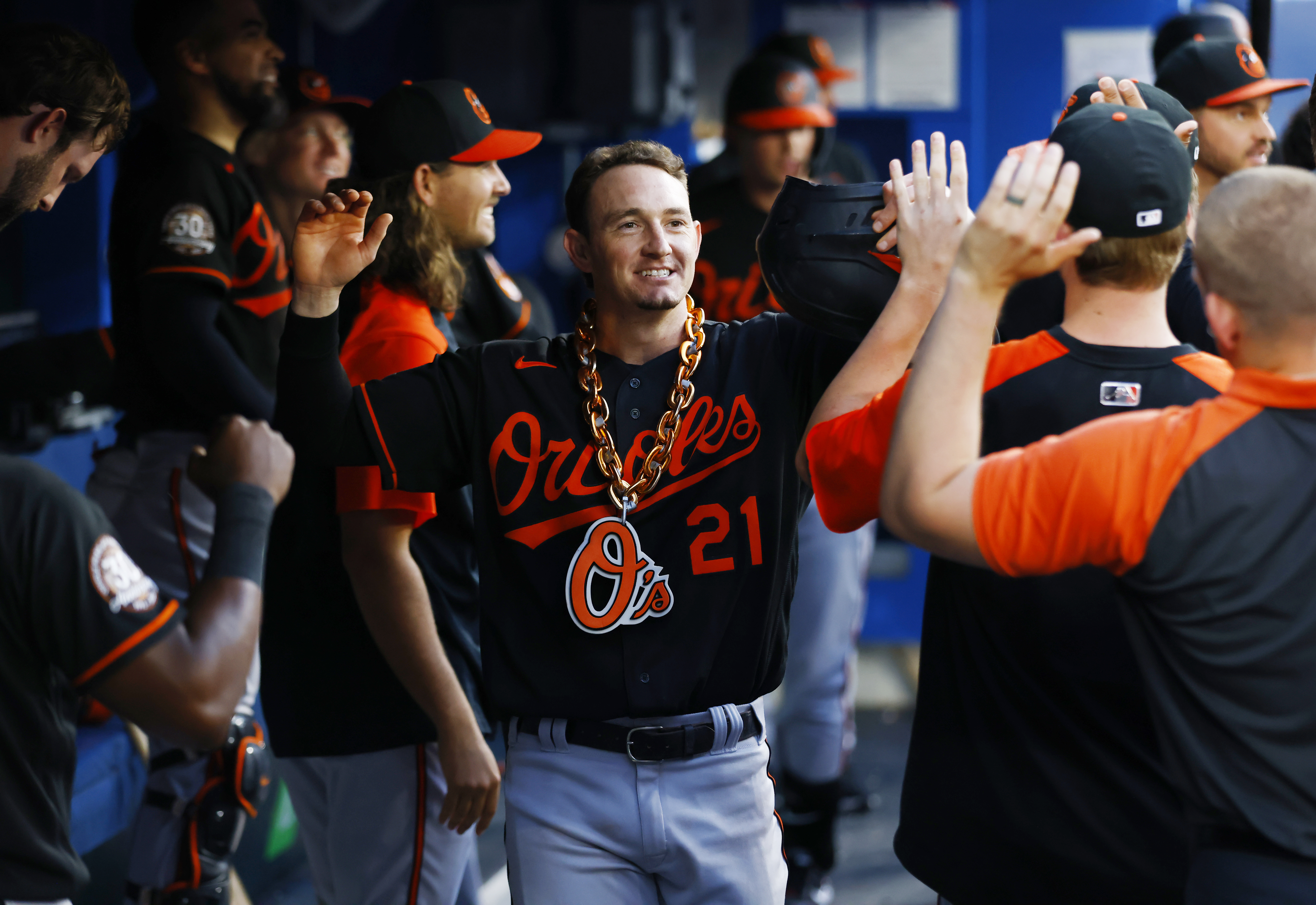 Adam Frazier of the Baltimore Orioles bats against the Toronto Blue News  Photo - Getty Images