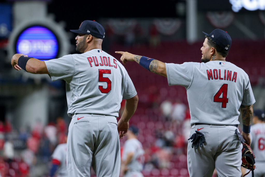 St. Louis Cardinals on X: Pujols at first. Yadi behind the plate