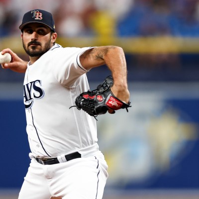 Tampa Bay Rays Pitcher Zach Eflin delivers a pitch to the plate News  Photo - Getty Images