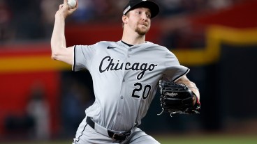 Starter Erick Fedde of the Chicago White Sox pitches against the Arizona Diamondbacks during the first inning at Chase Field.